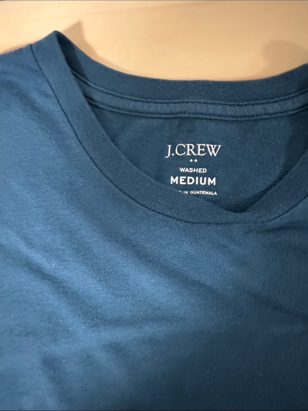 J.Crew Washed Crewneck Tee in Teal Blue
